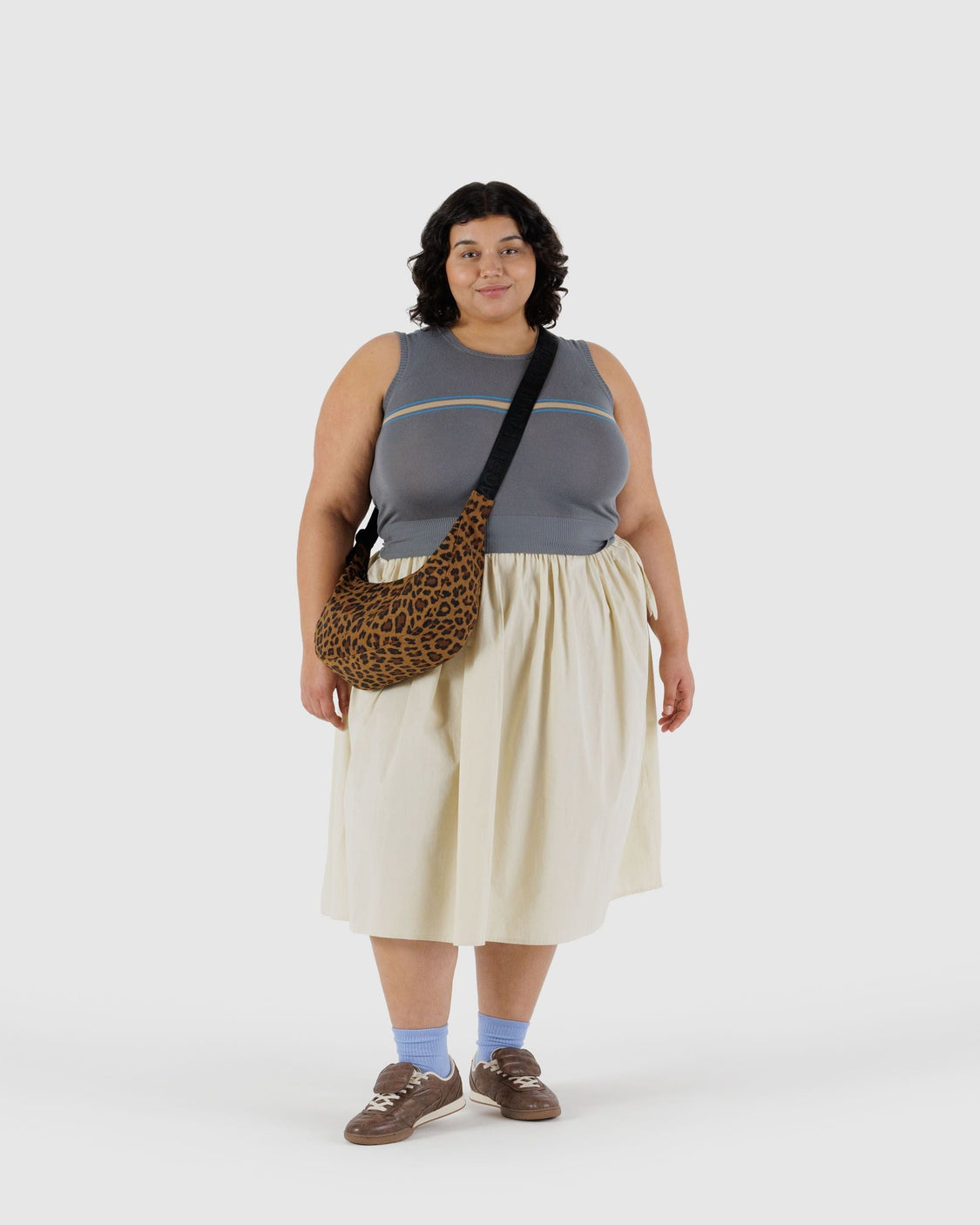 Medium Nylon Crescent Bag - Leopard - Premium Street Carry