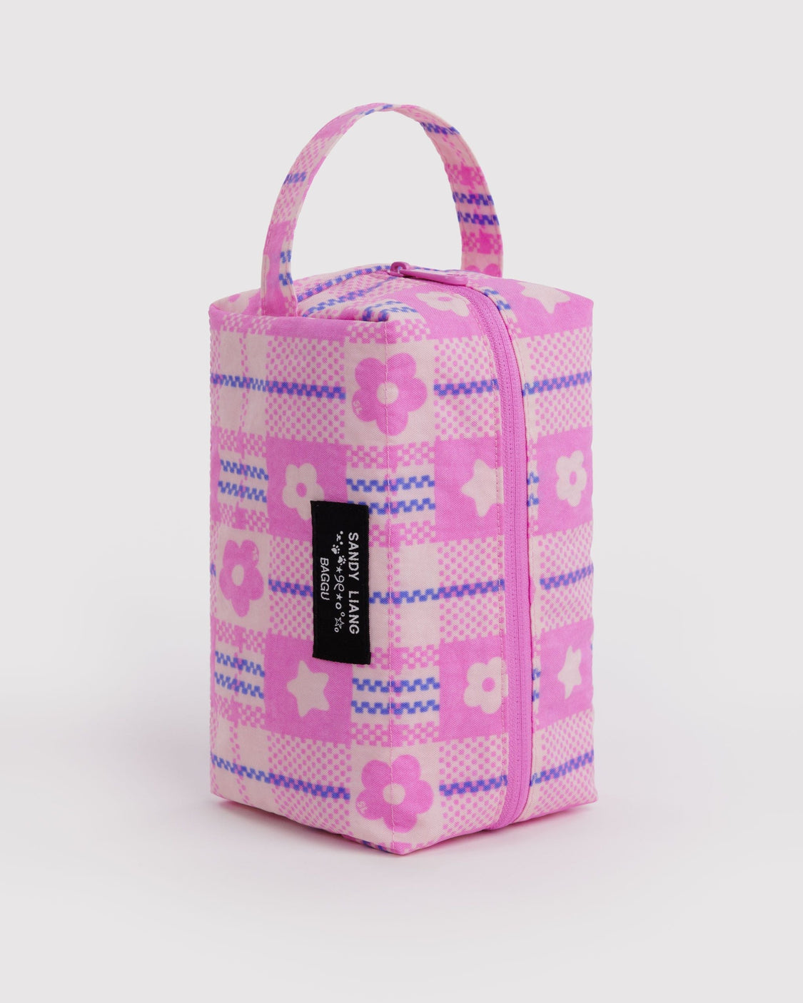Dopp Kit - Market Plaid Pink - Bright Storage Pack
