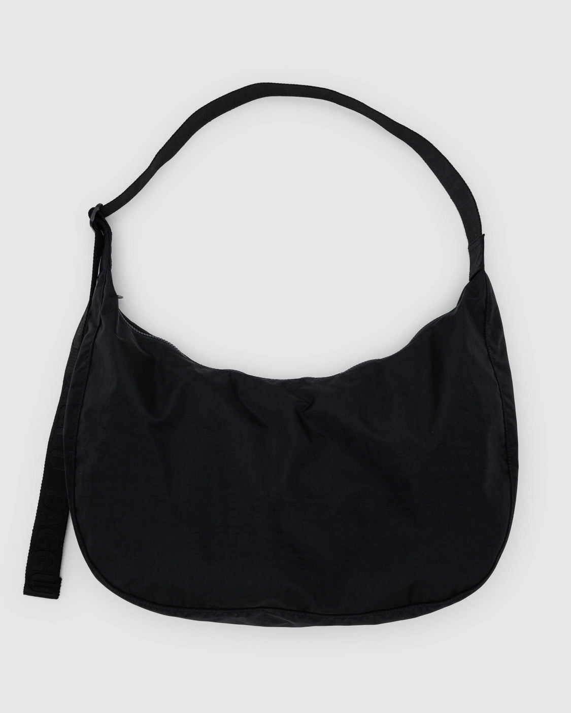 Large Nylon Crescent Bag - Black - Simple City Style