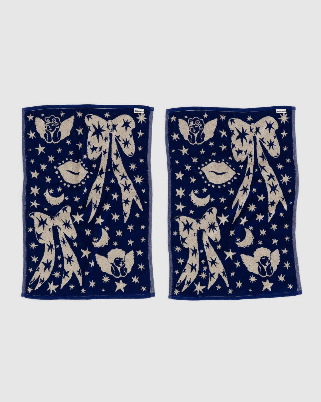 Hand Towel Set of 2 - Cherub Bows - Premium Charm