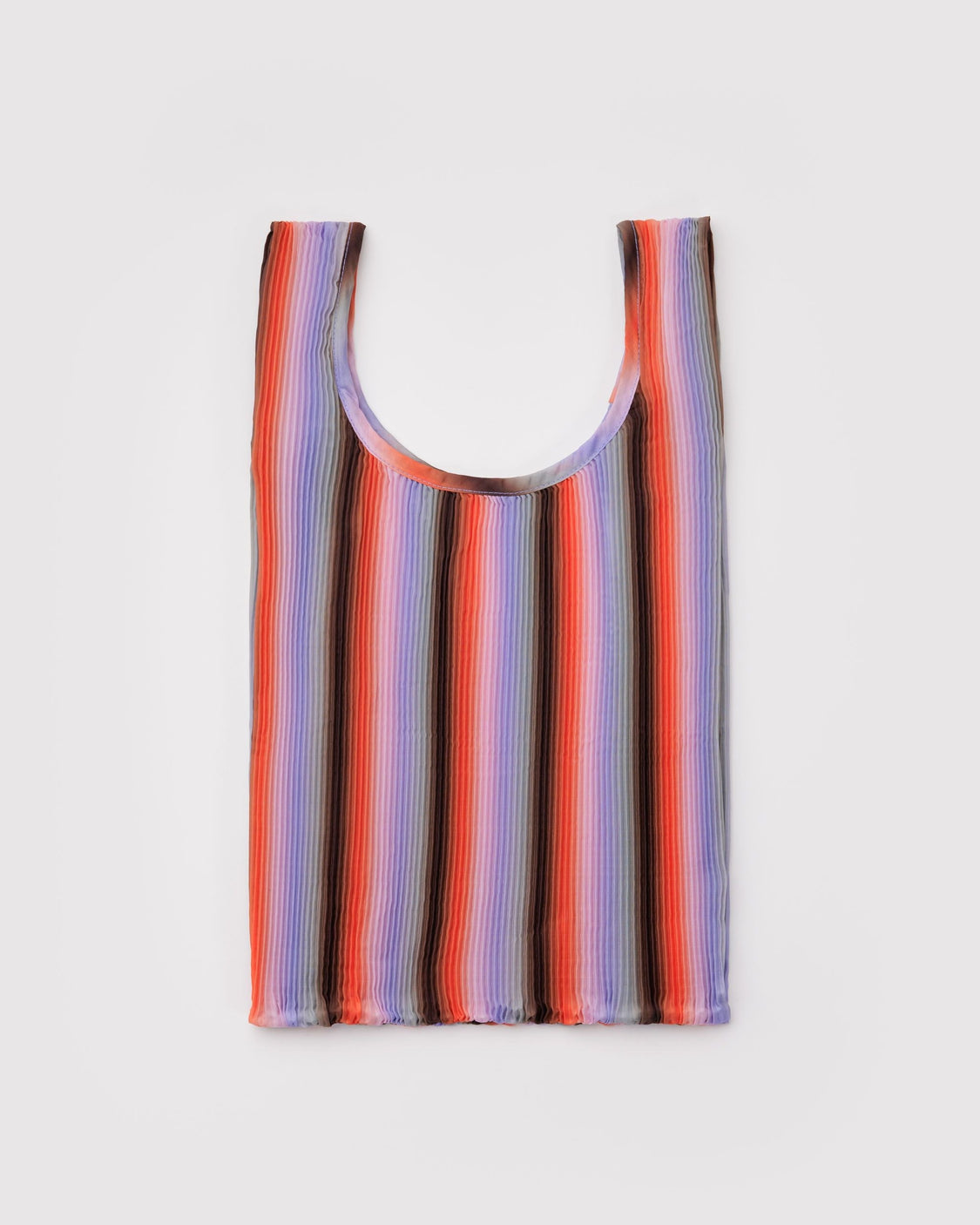 Pleated Baggu - Gradient Stripe Poppy & Lilac - Market Weekend Tote