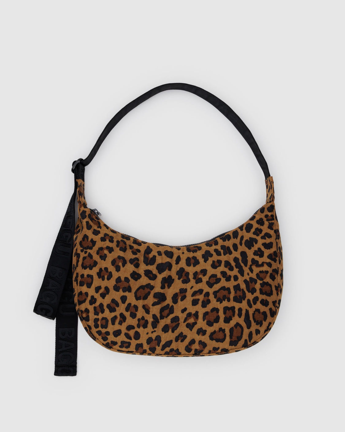 Medium Nylon Crescent Bag - Leopard - Premium Street Carry