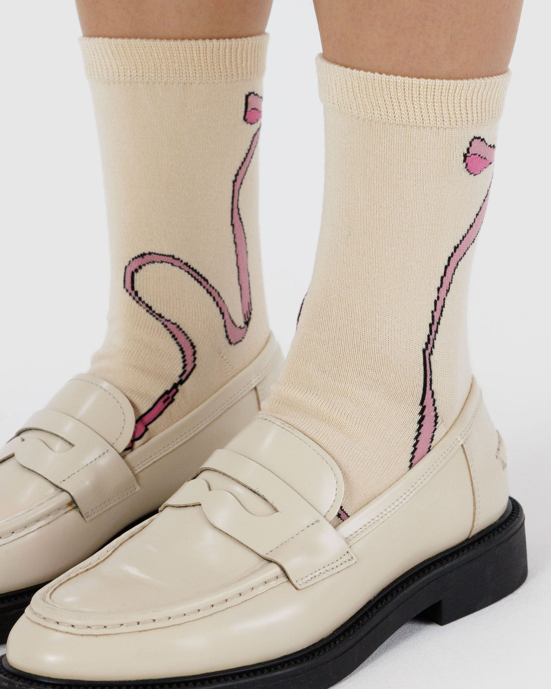 Crew Sock - Pink Bow - Daily Spa Wrap